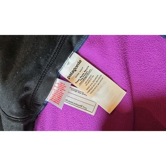 Patagonia Micro D Snap‑T Fleece Jacket Kids 4T Blue/Purple Cozy Outdoor Coat - Picture 5 of 6